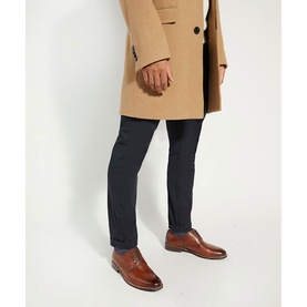 Stanleyy Natural Wood Sole Gibson Wide Fit Shoes