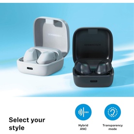 Accentum True Wireless Noise-Cancelling Headphones Black