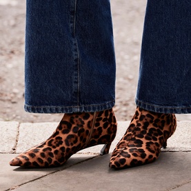 Leopard Heeled Boots