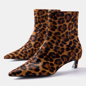 Leopard Heeled Boots
