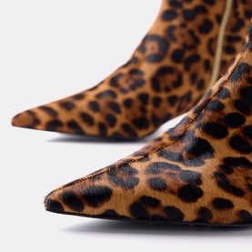 Leopard Heeled Boots
