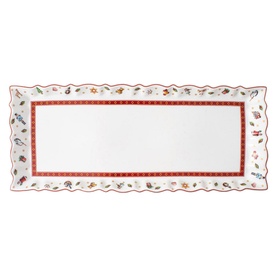 Toy's Delight Festive Rectangular Cake Plate