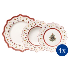 Toy's Delight 12-Piece Festive Plate Set
