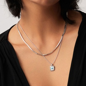 December Birthstone Pendant Necklace