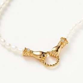 Harris Reed In Good Hands Pearl Necklace