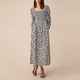 Floral Shirred Dress