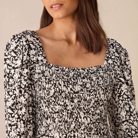 Floral Shirred Dress