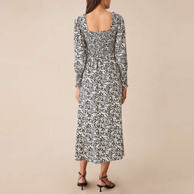 Floral Shirred Dress