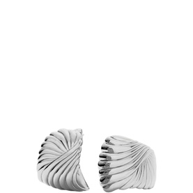Wavy Ridge Ripple Oversized Stud Earrings