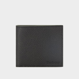 Logo Grained Leather Wallet