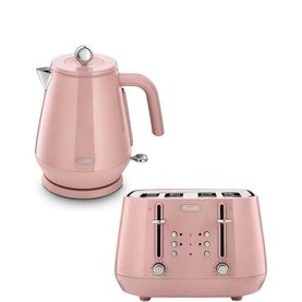 Eclettica Kettle and Toaster Pink Set