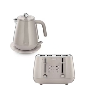 Eclettica Kettle and Toaster Beige Set
