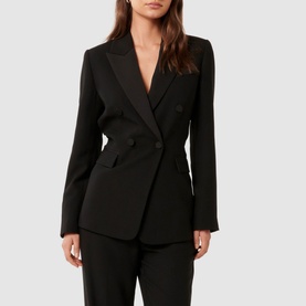 Elliott Double-Breasted Tuxedo Blazer