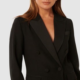 Elliott Double-Breasted Tuxedo Blazer