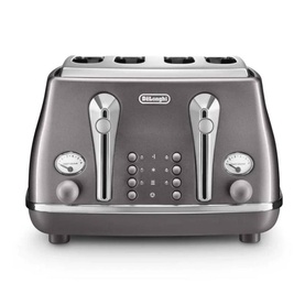 Icona Metallics Kettle and Toaster Grey Set