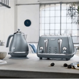 Icona Metallics Blue Kettle & Toaster Set