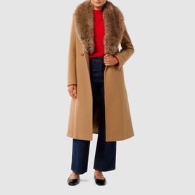 Monica Faux Fur Wrap Coat