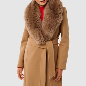 Monica Faux Fur Wrap Coat