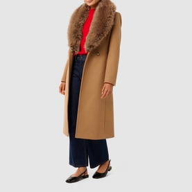 Monica Faux Fur Wrap Coat