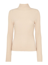 Textured Turtleneck Sweater