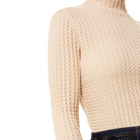 Textured Turtleneck Sweater