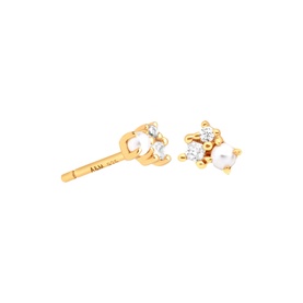 Pearl & Crystal Stud Earrings