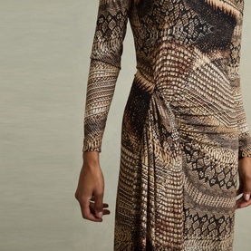 Naomi Snake Draped Dress