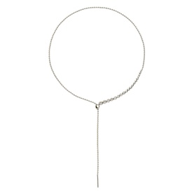 Beaded Stone Slider Lariat Necklace