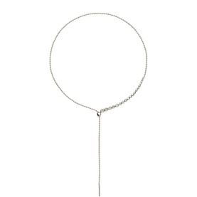 Beaded Stone Slider Lariat Necklace