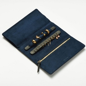 Grained Leather Jewellery Roll