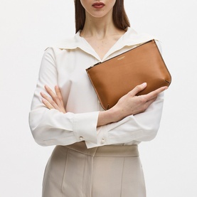 Ella Large Smooth Leather Pouch