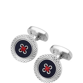 Engraved Edge Button Cufflinks