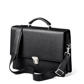 City Grained Leather Briefcase