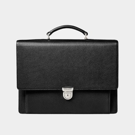 City Grained Leather Briefcase