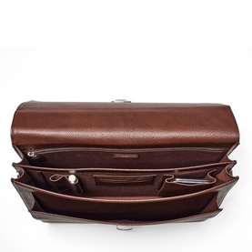 City Grained Leather Briefcase