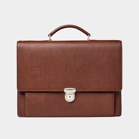 City Grained Leather Briefcase