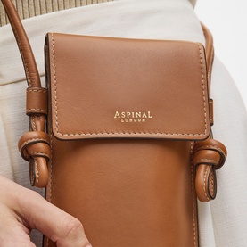 Ella Smooth Leather Crossbody Phone Pouch