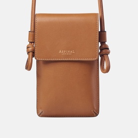 Ella Smooth Leather Crossbody Phone Pouch
