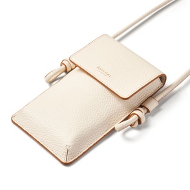 Ella Grained Leather Crossbody Phone Pouch