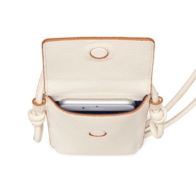 Ella Grained Leather Crossbody Phone Pouch