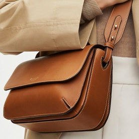 Ella Grande Smooth Leather Crossbody Bag