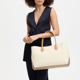 London Grained Leather Tote Bag