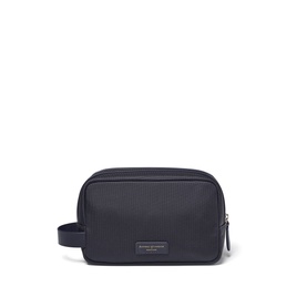 Leather-Trim Canvas Wash Bag
