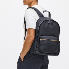 Leather-Trim Backpack