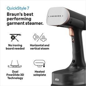 QuickStyle 7 Garment steamer Black Copper
