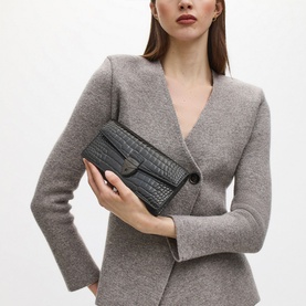 Mayfair&reg; 2 Patent-Croc Clutch Bag