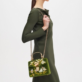 Mayfair&reg; Embroidered English Garden Midi Crossbody Bag