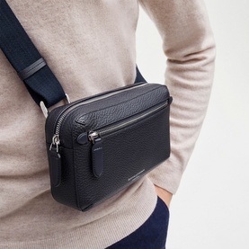 Reporter Compact Grained Leather Crossbody Bag