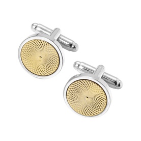 Engraved Centre Round Cufflinks