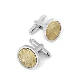Engraved Centre Round Cufflinks